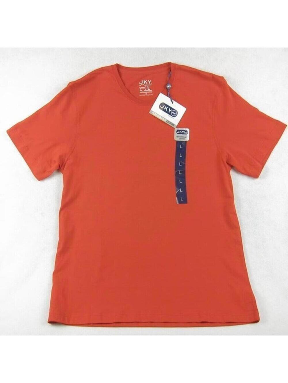 Jockey Sport Men L Large Red Performance Cotton Tee NWT T-Shirt Short Sleeve NEW